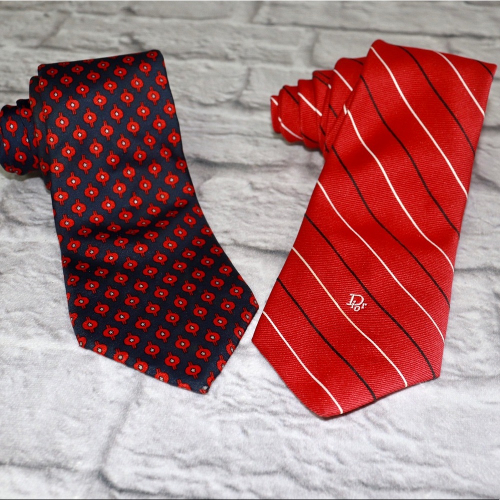 2 Vintage Christian Dior Ties
